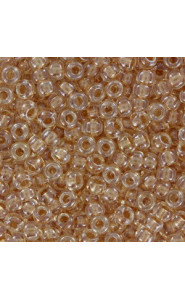 Miyuki rocailles Perlen 8/0 - Sparkling metallic gold lined crystal 8-234